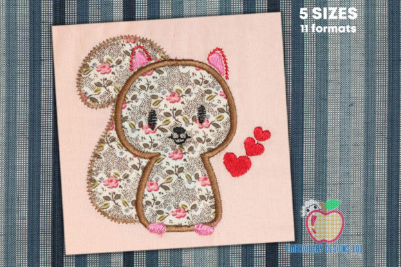Design of Cute Squirrel with Hearts