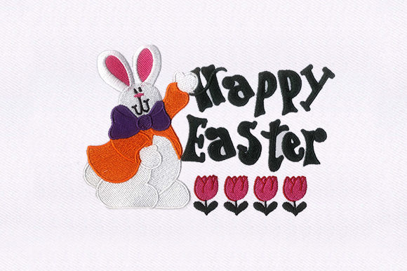 Easter Rabbit Embroidery Design