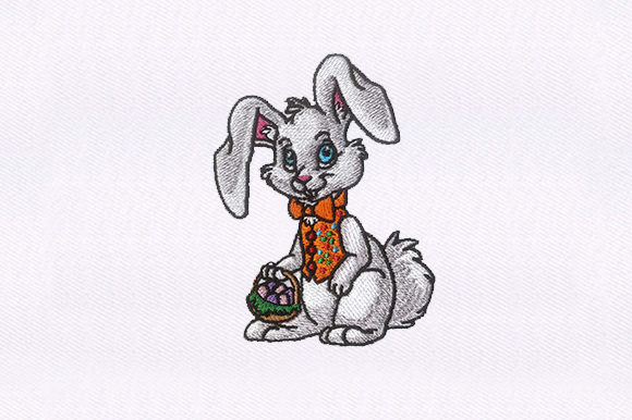 Rabbit Easter Embroidery Design