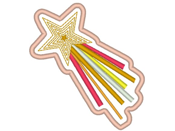 Shooting Star Embroidery Design