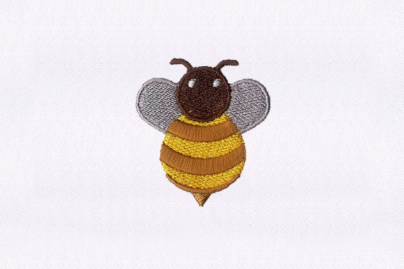 Tumbling Honey Bee Embroidery Design
