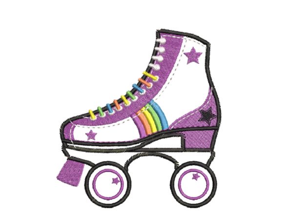 Vintage Roller-Skater Aplique